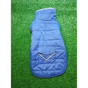 Navy Blue Quilted Dog Coat m